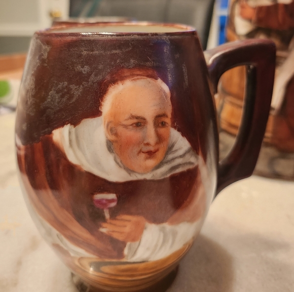 Vintage Limoges Complete handpainted Tankard Set, made in France RARE - Picture 4 of 9